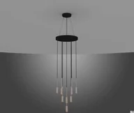Lampy sufitowe - Żyrandol klasyczny wiszący Exhaust Szary (do wyboru na zamówienie) - miniaturka - grafika 1