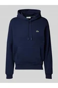 Bluzy męskie - Bluza z kapturem o kroju classic fit z kieszenią kangurką - Lacoste - miniaturka - grafika 1