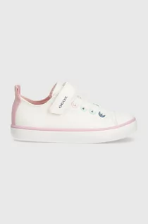 Buty dla dziewczynek - Geox tenisówki dziecięce GISLI kolor biały - grafika 1