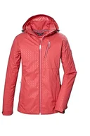 Kurtki damskie - killtec Damska kurtka softshellowa/kurtka outdoorowa z odpinanym kapturem KOS 121 WMN SFTSHLL JCKT GRPHIC, jasna czerwona sienna, 38, 42852-000 - miniaturka - grafika 1