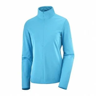 Bluza Salomon Essential Lightwarm W Barrier Reef - Bluzy sportowe męskie - miniaturka - grafika 1