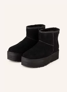 Botki damskie - Ugg Botki Classic Mini Platform schwarz - grafika 1