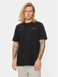 adidas T-Shirt Graphic IS0282 Czarny Regular Fit - Odzież trekkingowa męska - miniaturka - grafika 1