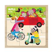 Puzzle - Apli Kids Drewniane puzzle Kids - Samochód 3+ - miniaturka - grafika 1