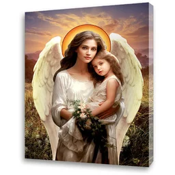 Obraz religijny na płótnie Anioł Stróż - Ikony i obrazy sakralne - miniaturka - grafika 1