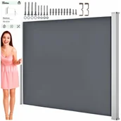 Markizy - markiza boczna tarasowa w kasecie zwijana 300x200 - szara - miniaturka - grafika 1