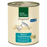 Mokra karma dla psów - REAL NATURE ADULT Śledź północnomorski i kurczak 6x800 g - miniaturka - grafika 1