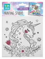 Zabawki kreatywne - STNUX, Canvas Unicorn kwiaty, zestaw do malowania - miniaturka - grafika 1