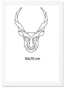 Drewniana ramka na plakat, biała, 50x70 cm - Ramki na zdjęcia - miniaturka - grafika 1