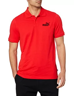 PUMA Męska koszulka polo Ess Pique, Czerwone wysokie ryzyko, S - Koszulki męskie - miniaturka - grafika 1