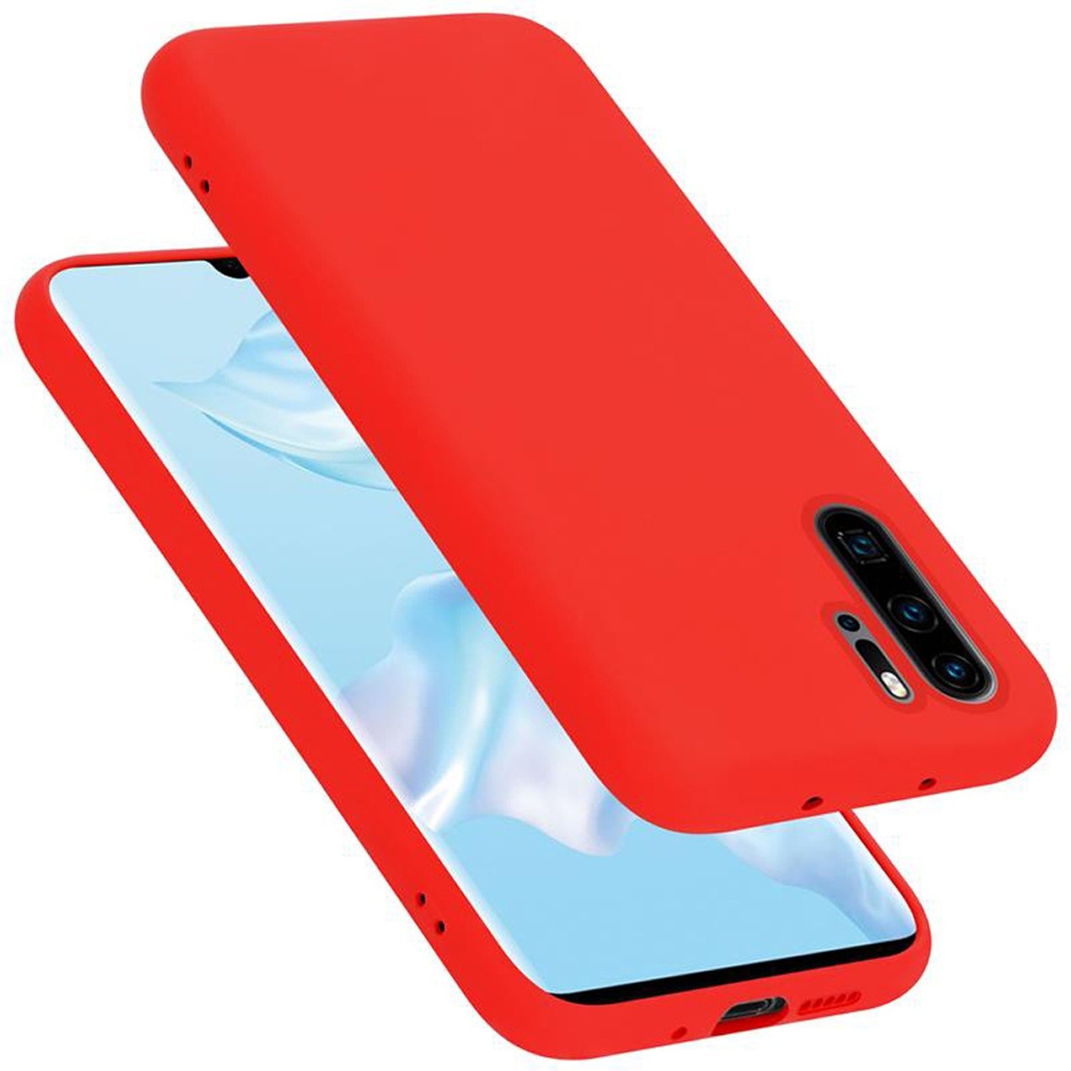Etui ochronne Cadorabo do Huawei P30 PRO w kolorze czerwonym Etui na telefon komórkowy Pokrowiec TPU Etui