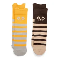 Chusty do noszenia dzieci - Nuuroo - 2 Pary Skarpetek Z Bawełny Organicznej Frida Animals Roz. 17-18 Cm - miniaturka - grafika 1