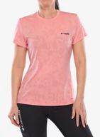 Koszulki i topy damskie - Koszulka damska Columbia Bluebird Canyon S/S Crew - alpenglow popflorid jacquard - miniaturka - grafika 1