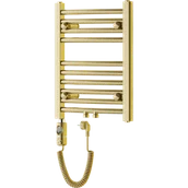 Grzejniki łazienkowe - Mexen Ares grzejnik elektryczny 500 x 400 mm, 300 W, złoty - W102-0500-400-2300-50 - miniaturka - grafika 1
