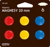 Przybory szkolne - Grand Magnesy 20mm 6 sztuk blister 13 - miniaturka - grafika 1