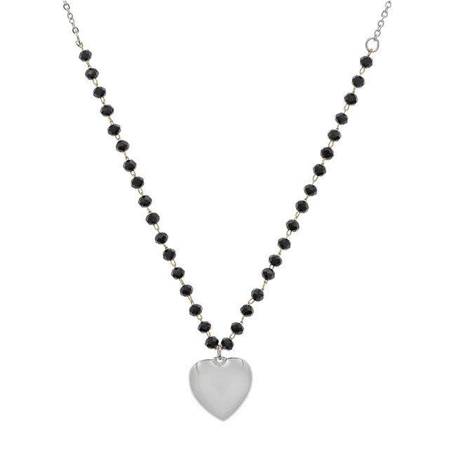 Naszyjnik łańcuszek celebrytka STAL 316L koraliki