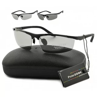 Okulary korekcyjne, oprawki, szkła - Męskie Sportowe okulary polaryzacja + fotochrom aluminiowe POL-352FP - grafika 1