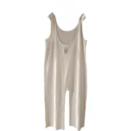 Kombinezony - MONKI Kombinezon Bez Rękawów Lekki Wygodny Wytrzymały Biały Rozmiar XL - miniaturka - grafika 1