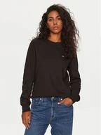 Bluzy damskie - Tommy Jeans Bluza DW0DW19959 Czarny Regular Fit - miniaturka - grafika 1