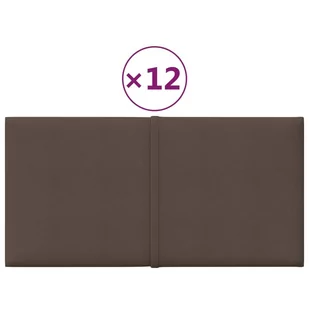 Panele ścienne, 12 szt, kolor taupe, 30x15 cm, tkanina, 0,54 m² - Panele ścienne i boazeria - miniaturka - grafika 3