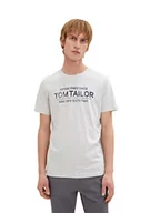 Koszulki męskie - TOM TAILOR T-shirt męski, 15398 – Light Stone Grey Melange, M - miniaturka - grafika 1
