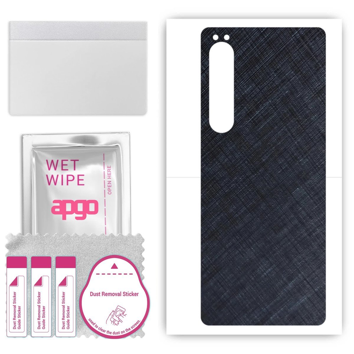 Folia naklejka skórka strukturalna na TYŁ do Sony Xperia 10 IV SO-51C - Tytan Niebieski - apgo SKINS