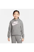 Bluzy dla chłopców - Bluza z kapturem dla małych dzieci Nike Club Fleece - Szary - miniaturka - grafika 1