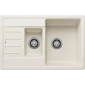 Zlewozmywaki - Zlewozmywak granitowy BLANCO Legra 6 S Compact Silgranit Delikatny biały 527087 - miniaturka - grafika 1