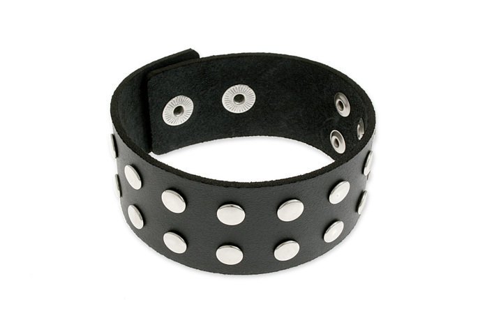 Bransoletka Dwurzędowa Nity Black Rock