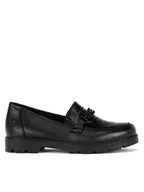 Mokasyny damskie - Rieker Mokasyny 45561-01 Czarny - miniaturka - grafika 1