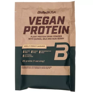 BioTech USA Vegan Protein 25 g wanilia - Odżywki białkowe - miniaturka - grafika 1