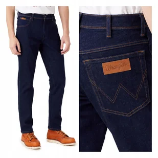 Wrangler Texas Slim Męskie Spodnie Jeansowe Day Drifter W12SQ821U W35 L30 - Spodnie męskie - miniaturka - grafika 1