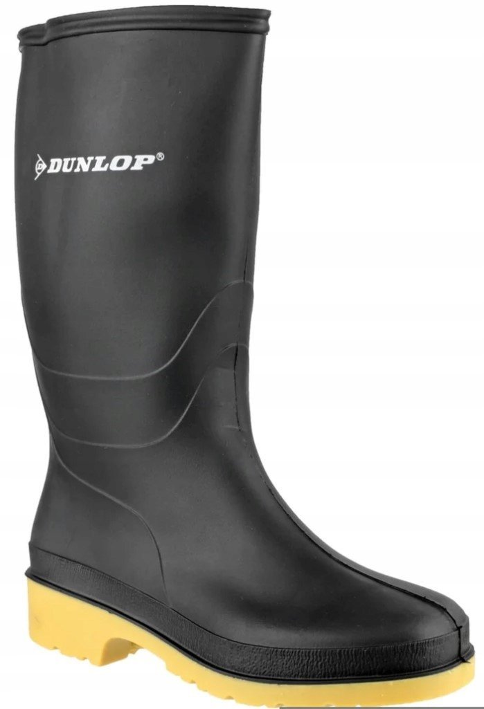 DUNLOP KALOSZE DAMSKIE CZARNE Z LOGO 38 1ŻWD