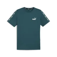 Koszulki sportowe męskie - Męska koszulka Essentials+ Tape PUMA Cold Green - miniaturka - grafika 1