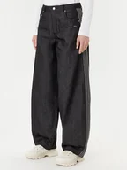Spodnie damskie - adidas Jeansy Premium Essentials JV7773 Czarny Wide Leg - miniaturka - grafika 1