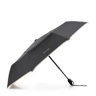 Parasole - Parasol automatyczny z ozdobną lamówką czarno - złoty - miniaturka - grafika 1