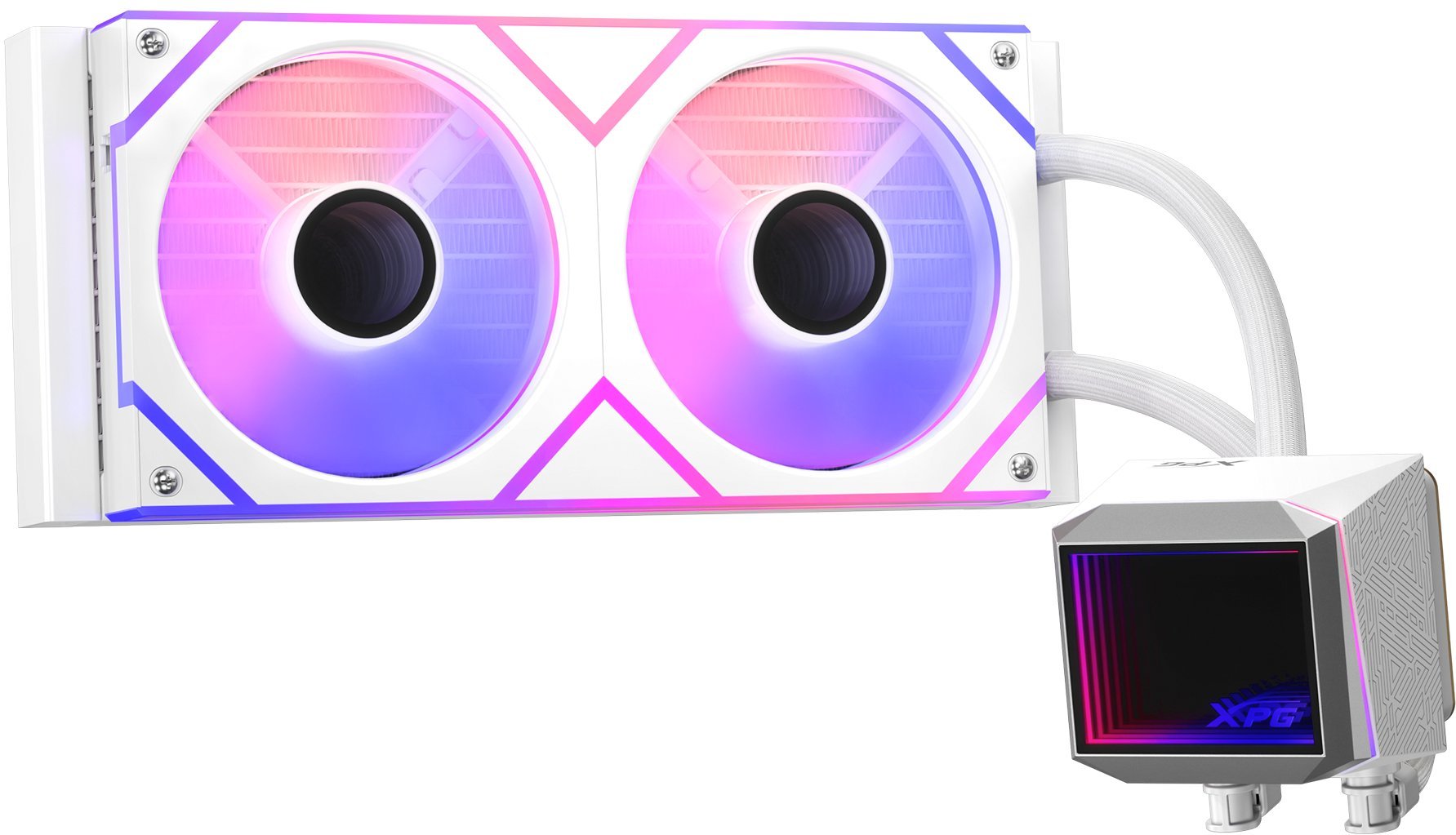WAK XPG LEVANTE II 240 2*120mm ARGB Fan weiß retail