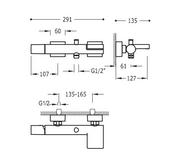 Baterie wannowe i prysznicowe - Tres Project 21117001NM czarna - miniaturka - grafika 1
