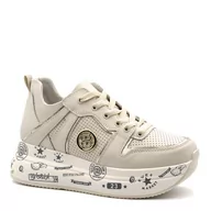 Buty sportowe damskie - Beżowe sportowe buty BARUETTE KC4005 - Neścior - miniaturka - grafika 1