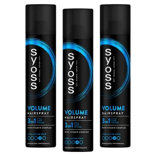Mocny spray do włosów Syoss Volume Lift 3x300 ml - Kosmetyki do stylizacji włosów - miniaturka - grafika 1