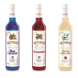 Zestaw 3 syropów Blue Curacao, Grenadina, Cukrowy 3 x 490 ml - Syropy i koncentraty owocowe - miniaturka - grafika 1