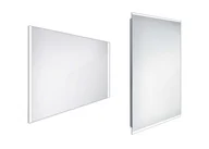 Lustra - Nimco Lustra - Lustro łazienkowe podświetlane LED 90x70 cm, kwadratowe, aluminiowe ZP 11019 - miniaturka - grafika 1