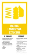 Tablice BHP - OD201 INSTRUKCJA SEGREGACJI ODPADÓW - METALE I TWORZYWA SZTUCZNE, FN - FOLIA SAMOPRZYLEPNA; (200X370MM) - miniaturka - grafika 1