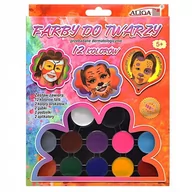 Zabawki kreatywne - Makijaż/farby do malowania twarzy ALIGA 12 kolorów+akcesoria /FA012/ - miniaturka - grafika 1