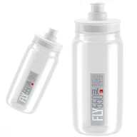 Shakery i bidony sportowe - Elite Bidon Elite FLY przezroczysty, szara grafika, 550ml - miniaturka - grafika 1
