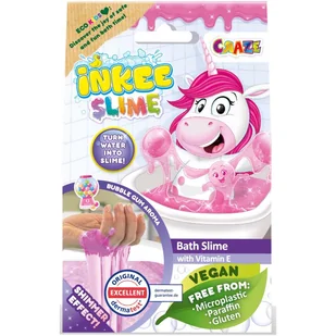 Craze INKEE Slime kolorowa masa do kąpieli Pink 100 g - Kosmetyki kąpielowe dla dzieci - miniaturka - grafika 1