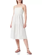 Sukienki - VERO MODA Damska sukienka Vmjily Sl Calf WVN Casual, Desert Sage/Stripes:śnieżnobiały, XL - miniaturka - grafika 1