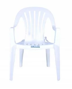 Krzesło ogrodowe plastikowe białe Rubin - Fotele i krzesła ogrodowe - miniaturka - grafika 1