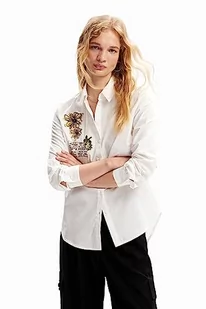 Desigual Damska bluza Cam_Venecia, biały, XXL - Bluzy damskie - miniaturka - grafika 1
