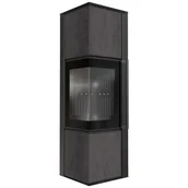 Piece wolnostojące - Piec stalowy  TORA/M 8 kW fi 150 NATURALI PIETRA DI SAVOIA czarny domykanie - miniaturka - grafika 1